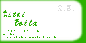 kitti bolla business card